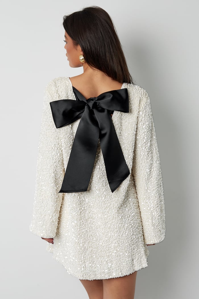 Women's Long Sleeve Wedding Guest Dress with Bow Details | Mini