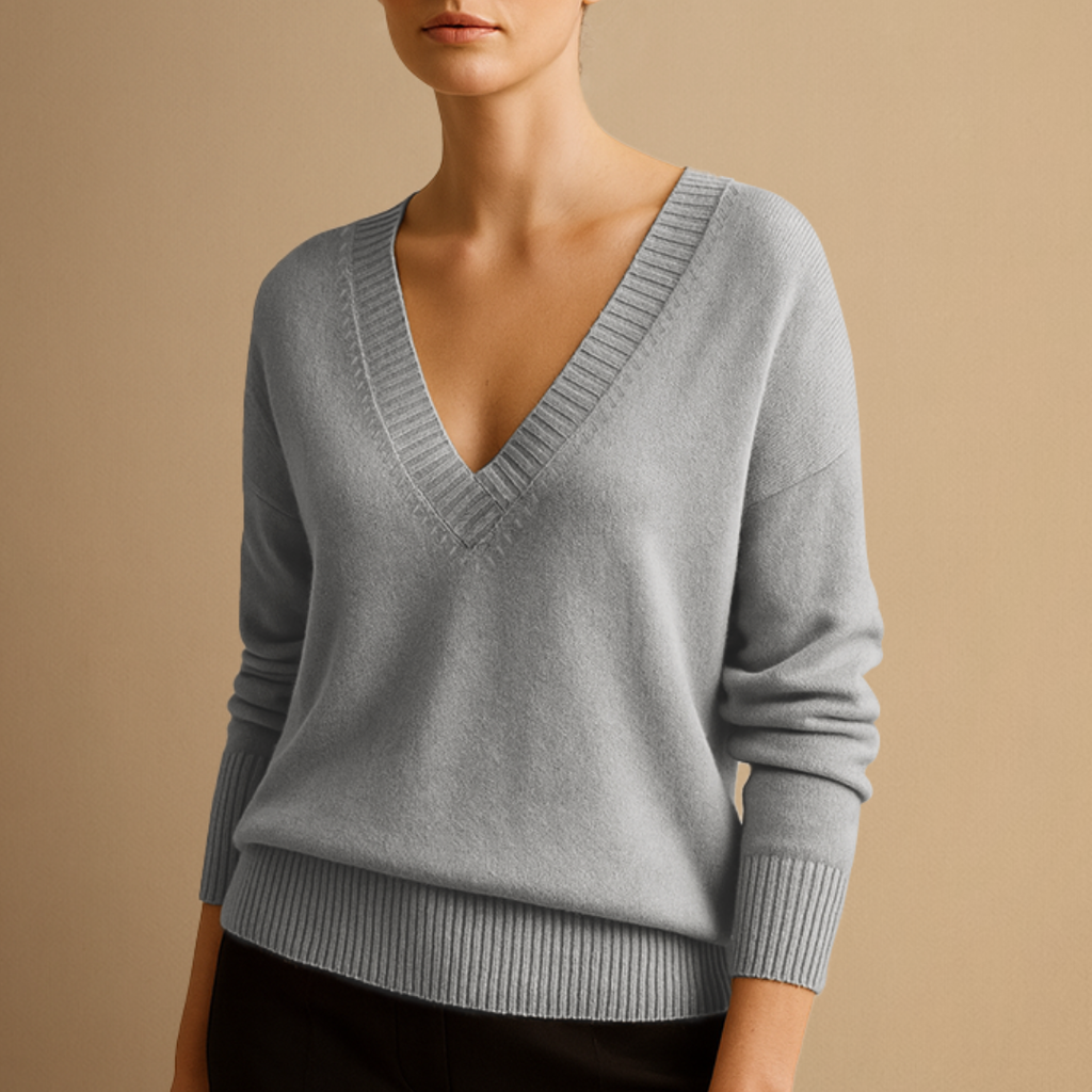 Women's V-Neck Jumper | Loose