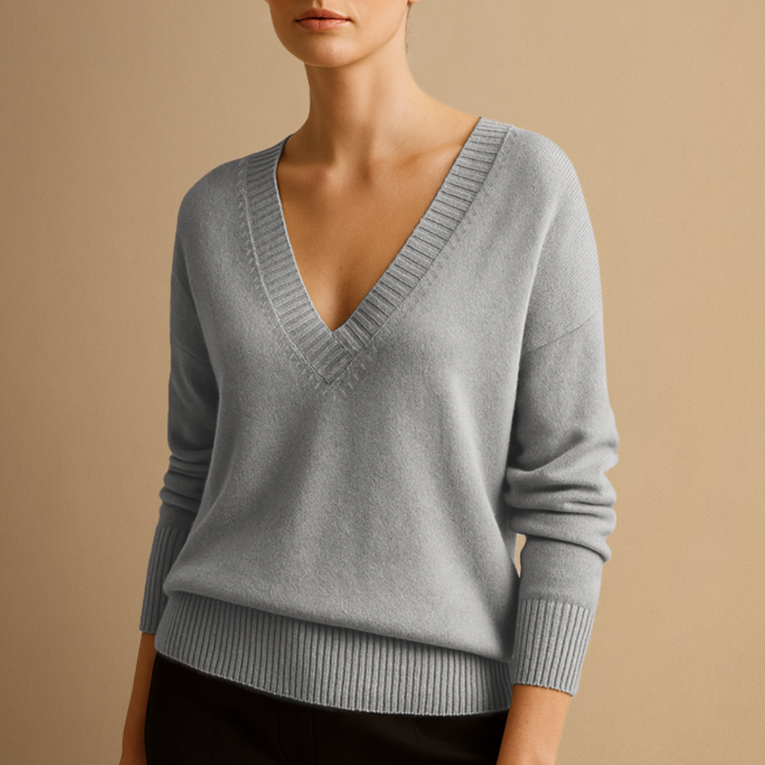 Women's V-Neck Jumper | Loose