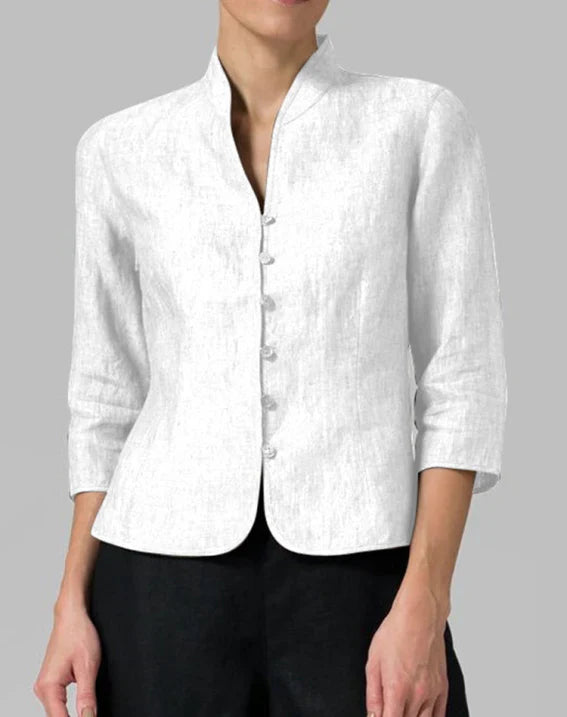 Women's Stand Collar Transitional Jacket | 3/4 Sleeves