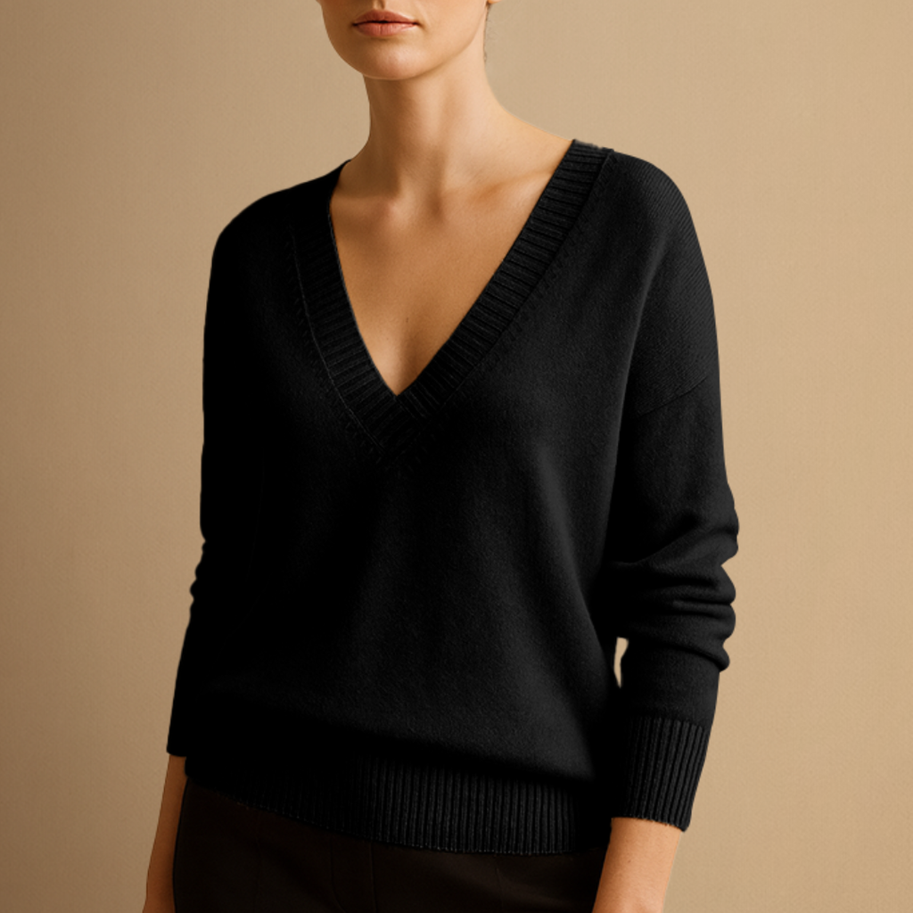 Women's V-Neck Jumper | Loose