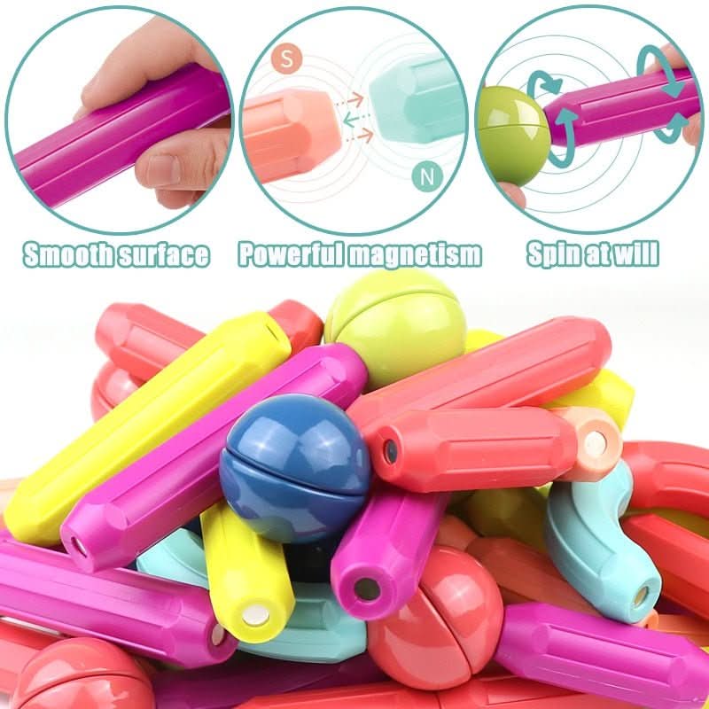 Magnetic Creative Sticks for Imaginative Building