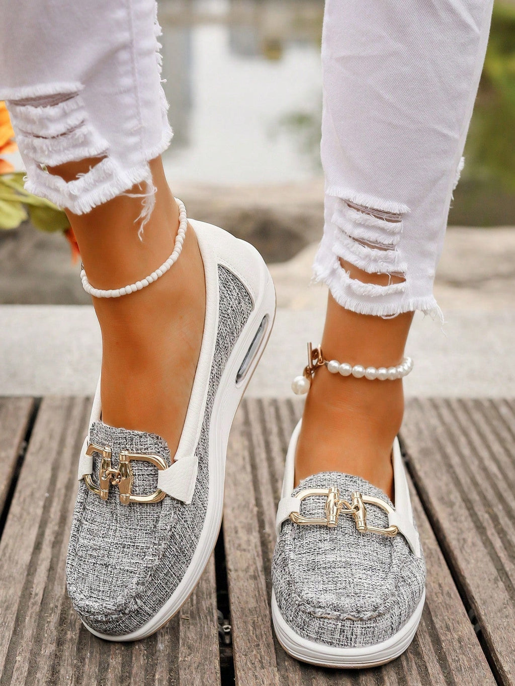 Women's Flat Buckle Loafers | Retro