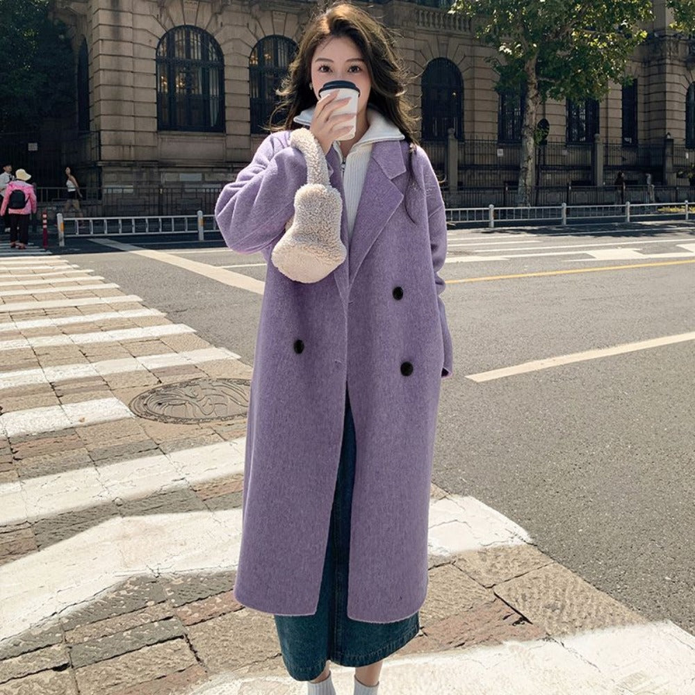 Long Wool Blend Overcoat for Women - Camilla