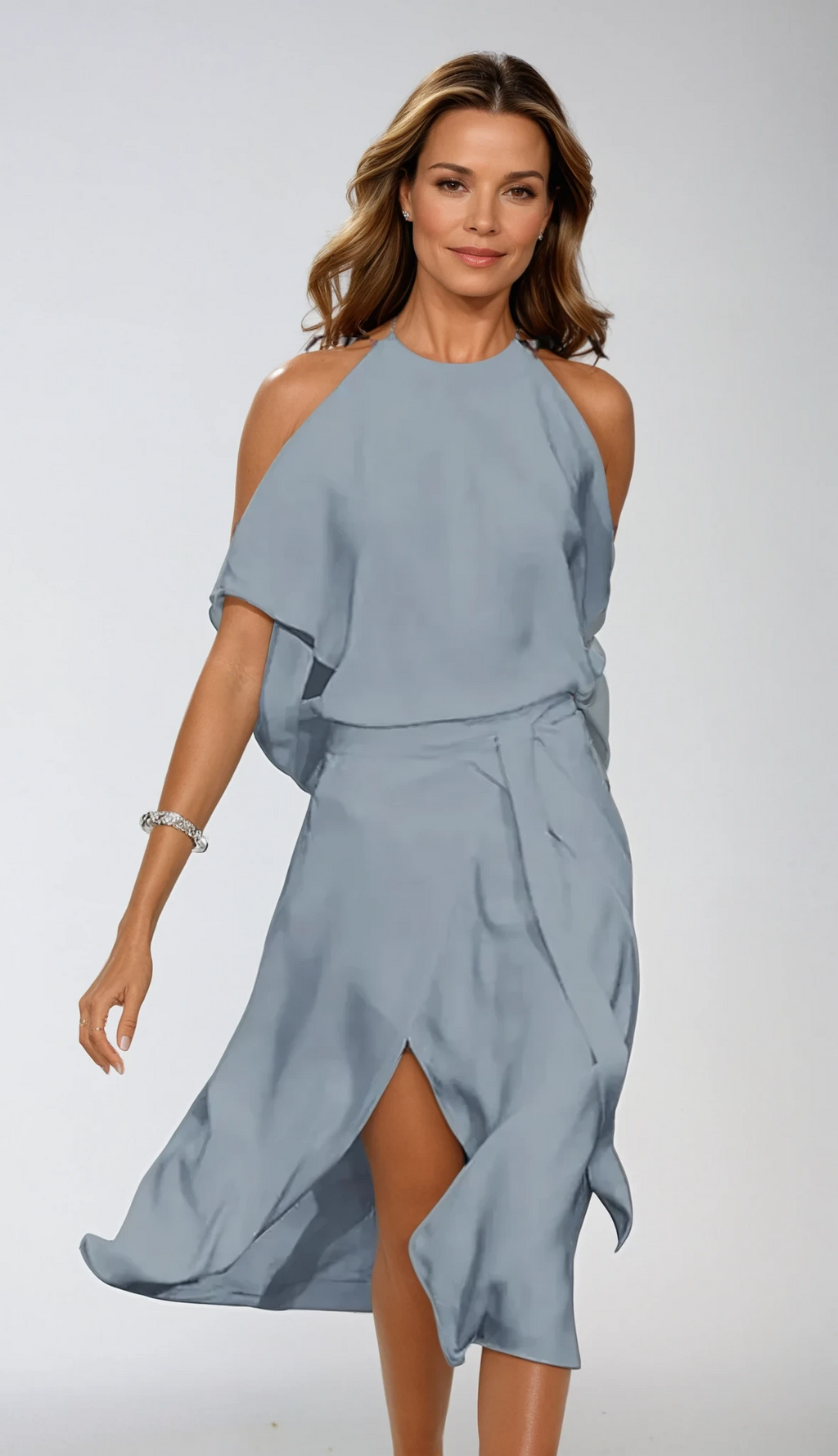 Women's Halter Evening Dress | Midi