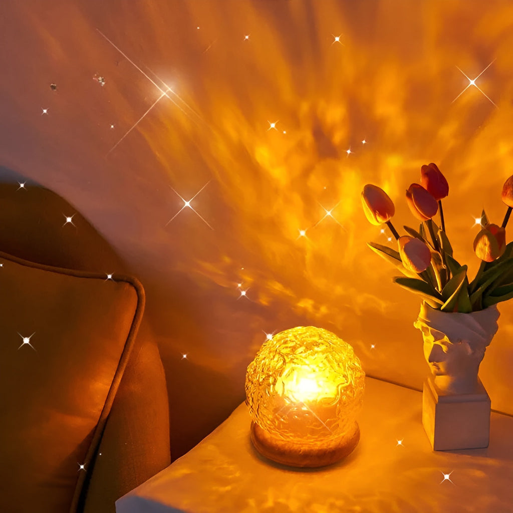 Wave Light Projection Lamp – Soothing Mood Lighting for Table or Bedroom