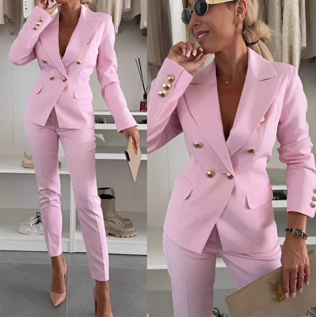 Women's Double-Breasted Suit | Slim