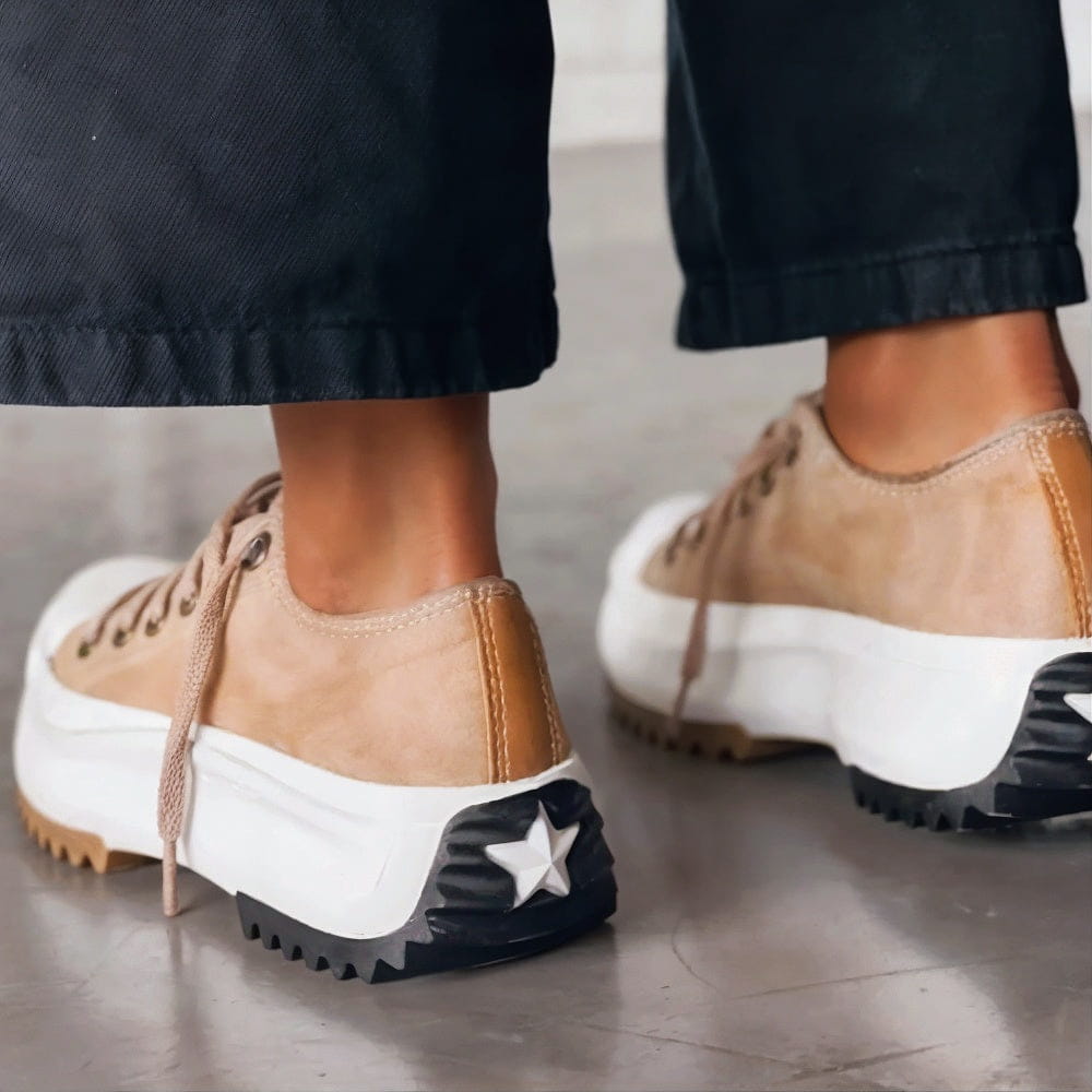 Women's Casual High Sole Platform Sneakers | Lace-Up Closure