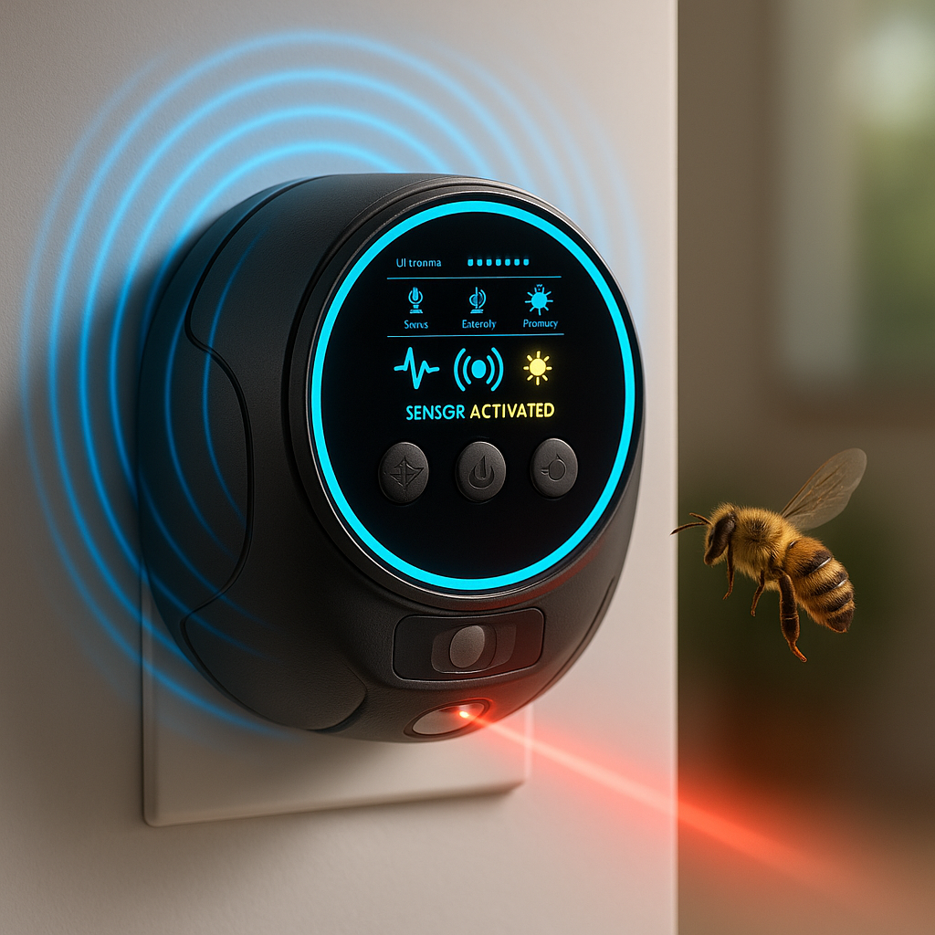 Ultrasonic Bee and Wasp Repellent for 360-Degree Coverage
