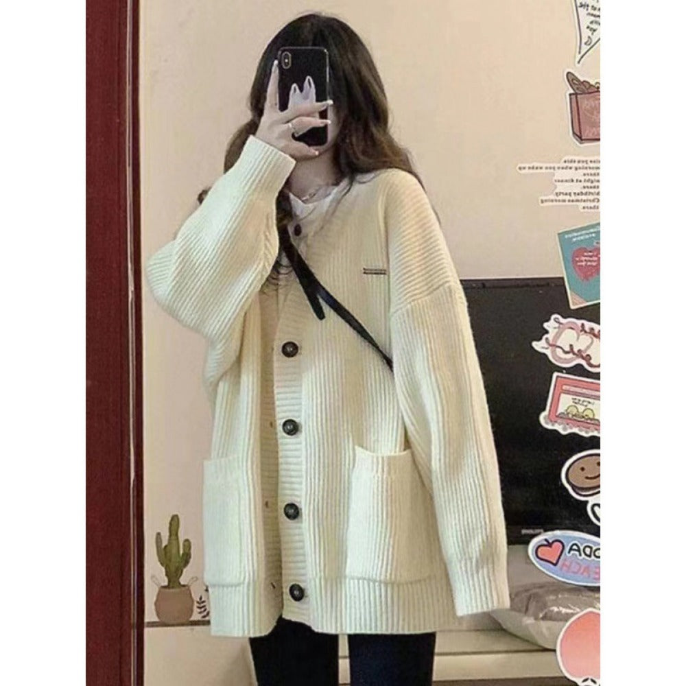 Knit Button Down Cardigan Sweater for Women - Luisa