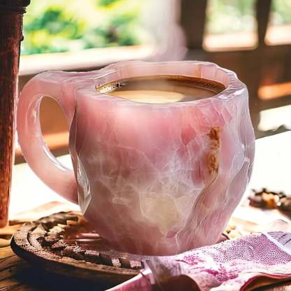 Handmade Mineral Crystal Coffee Mugs | Insulating & Microwave Safe | 350–450 ml