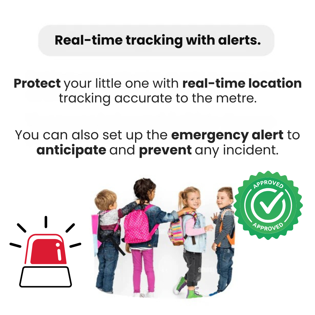 Waterproof Child GPS Tracker with Live Location & SOS Feature