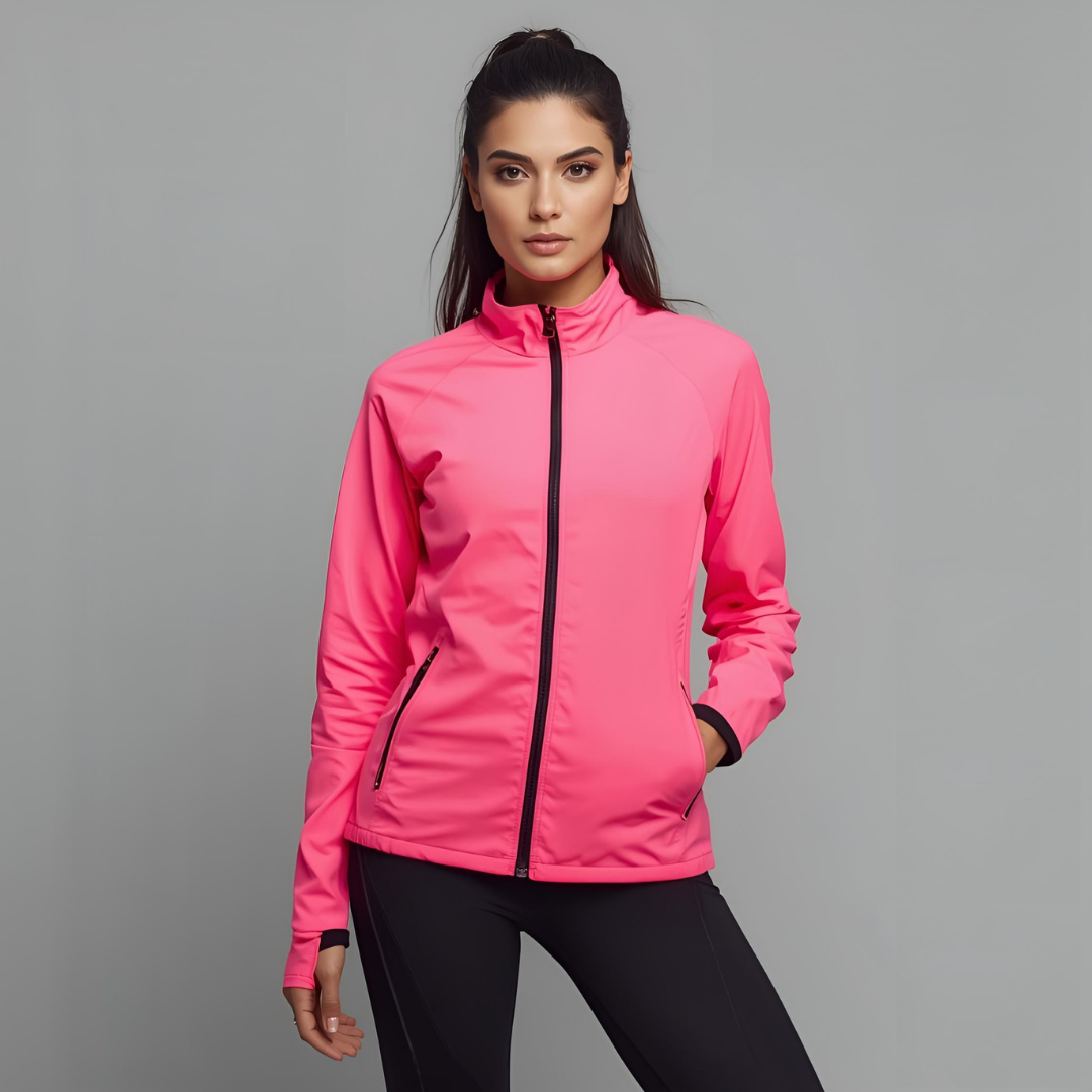 ELARA | Pink Zip-Up Athletic Jacket