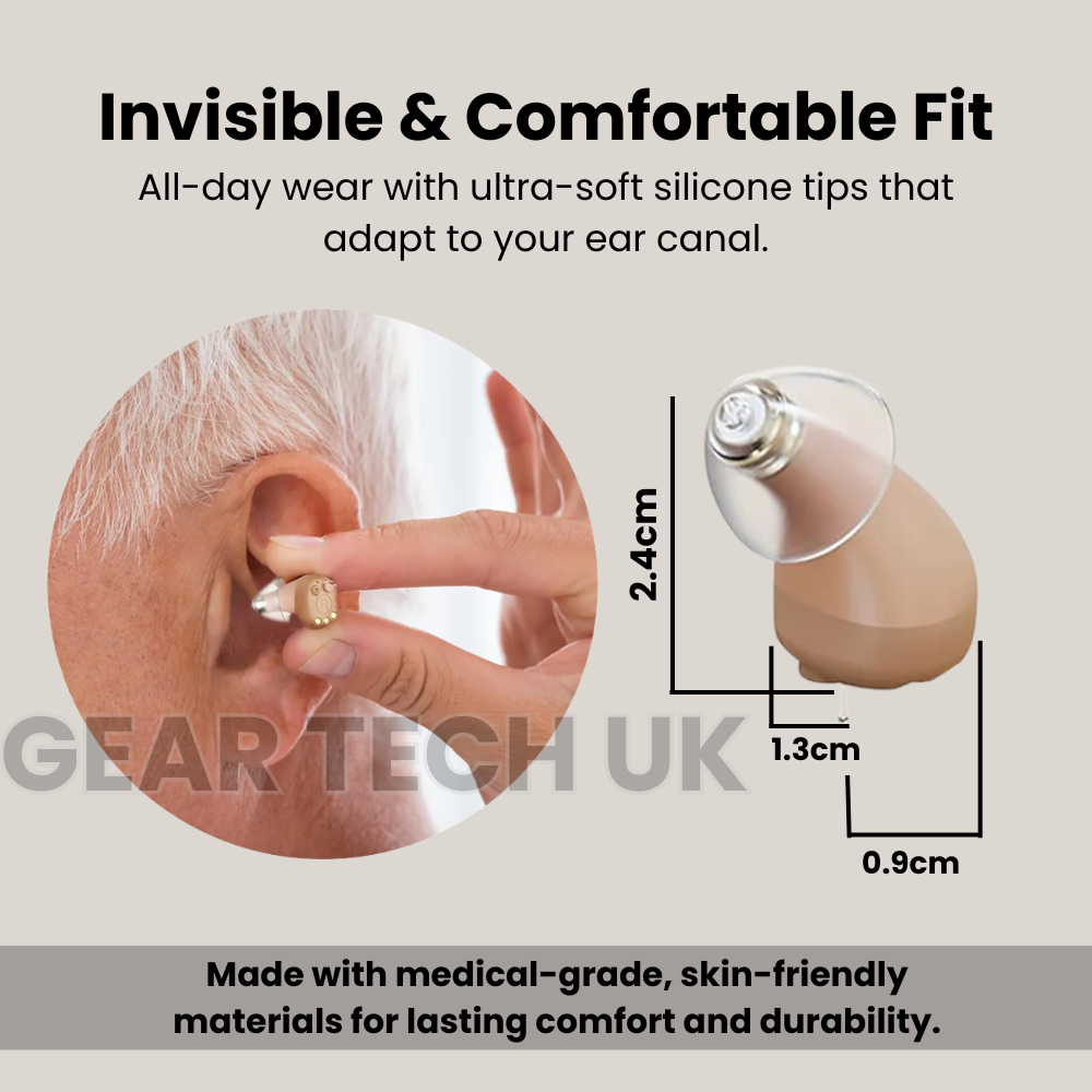Bluetooth App-Controlled Hearing Aids - No Prescription Required - UK