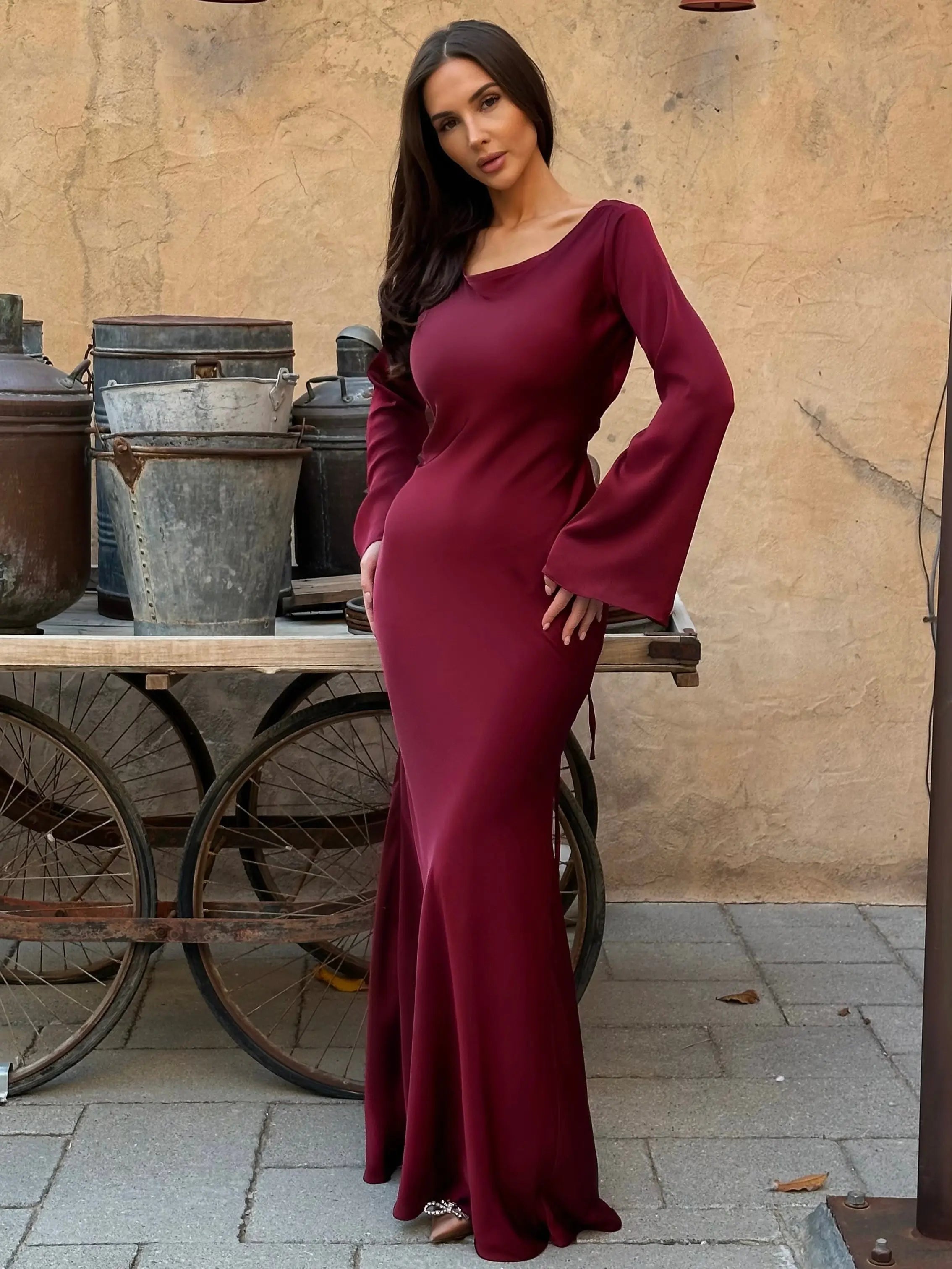 Women's Mermaid Style Wedding Guest Dress | Maxi