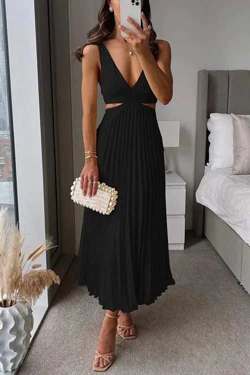 Women's Pleated Wedding Guest Dress | Midi