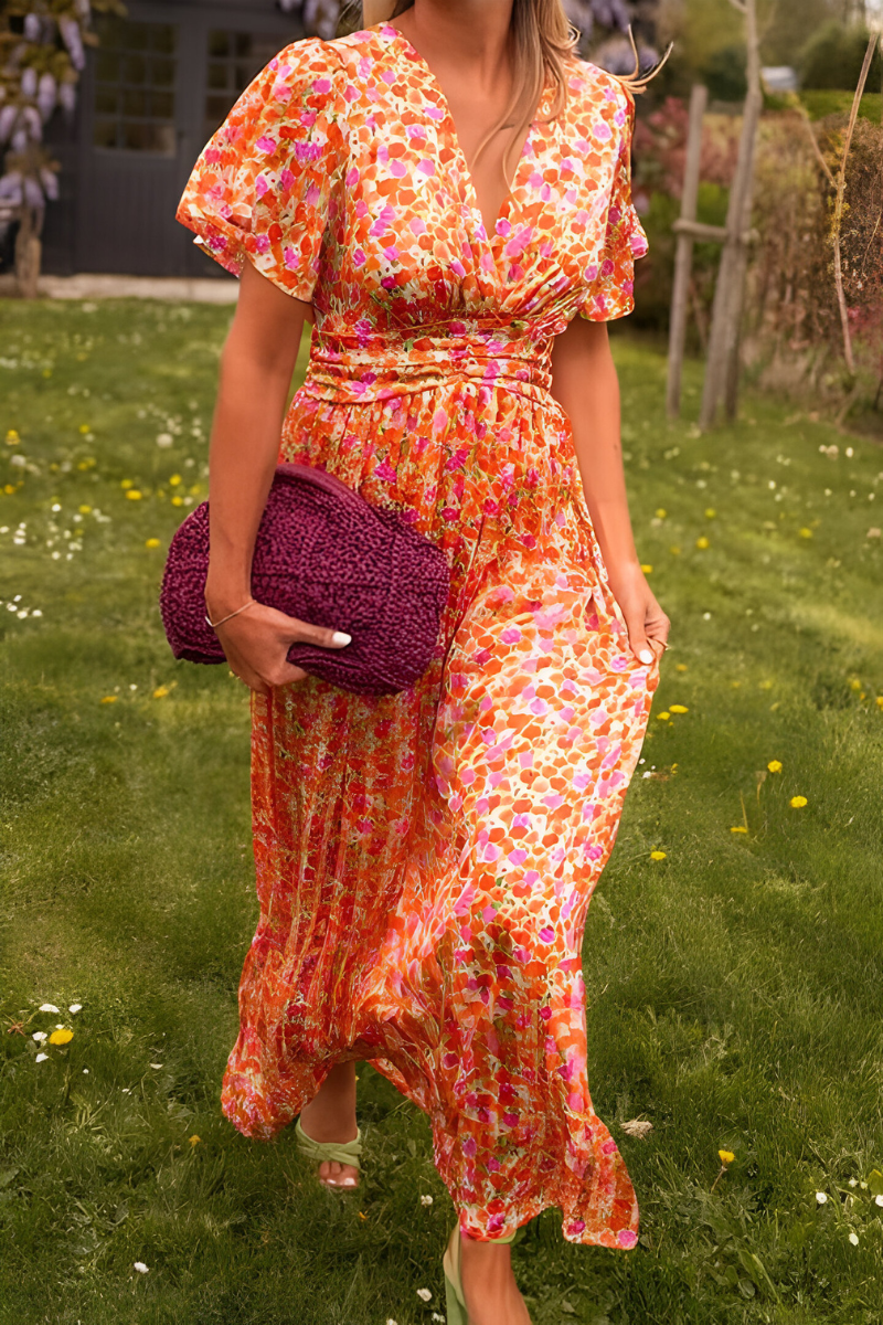 Women's Floral Pattern Summer Dress | Maxi