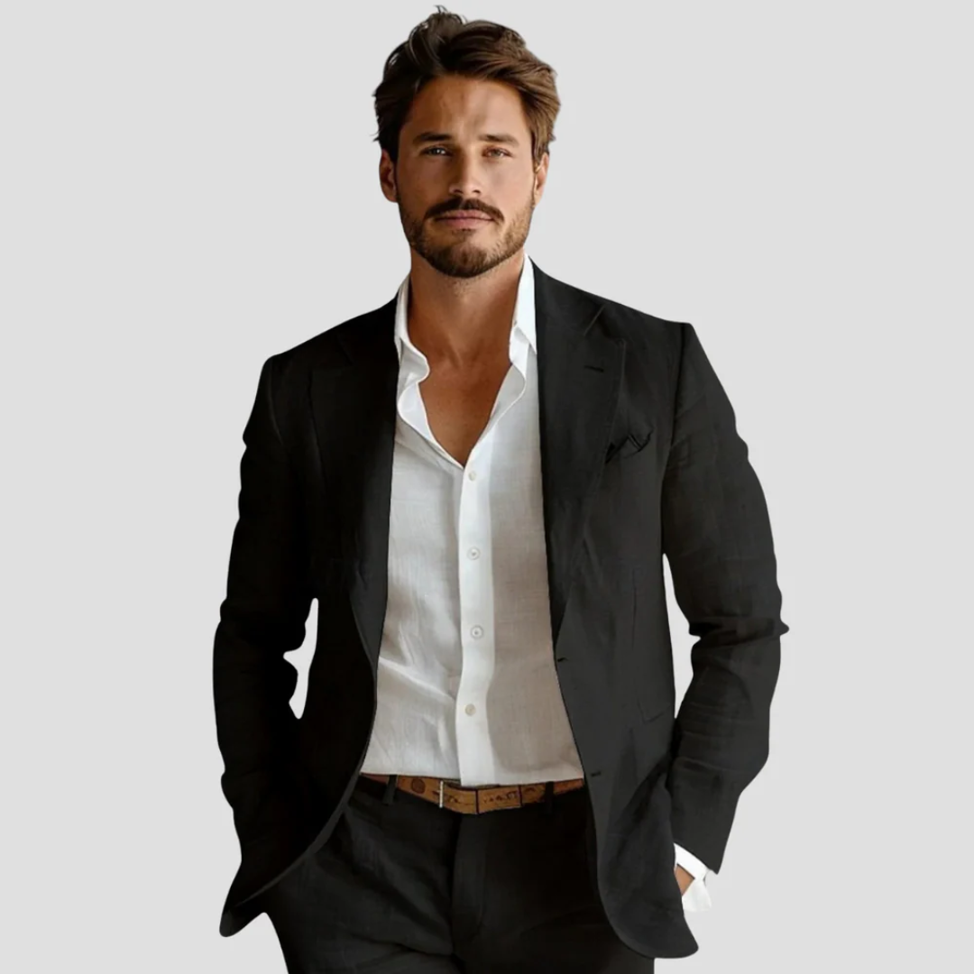Men's Double Buckle Blazer | Leisure
