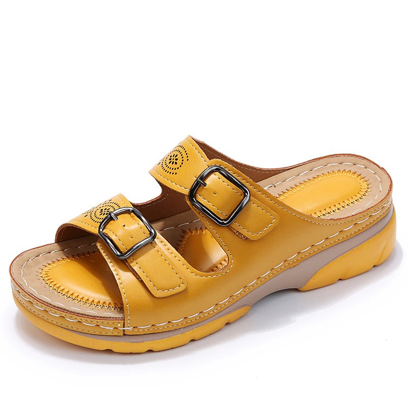 Women's Casual Wedge Sandals | With Adjustable Buckles