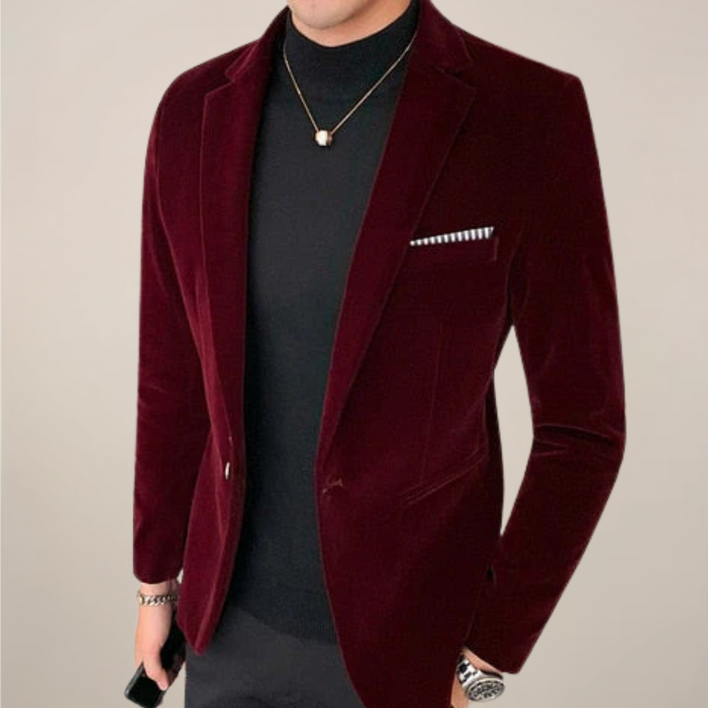 Men's Formal Slim Fit Blazer Jacket | One-Button Lapel