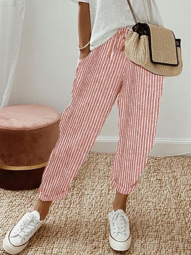 Women's Summer Linen Pants | with Drawstring