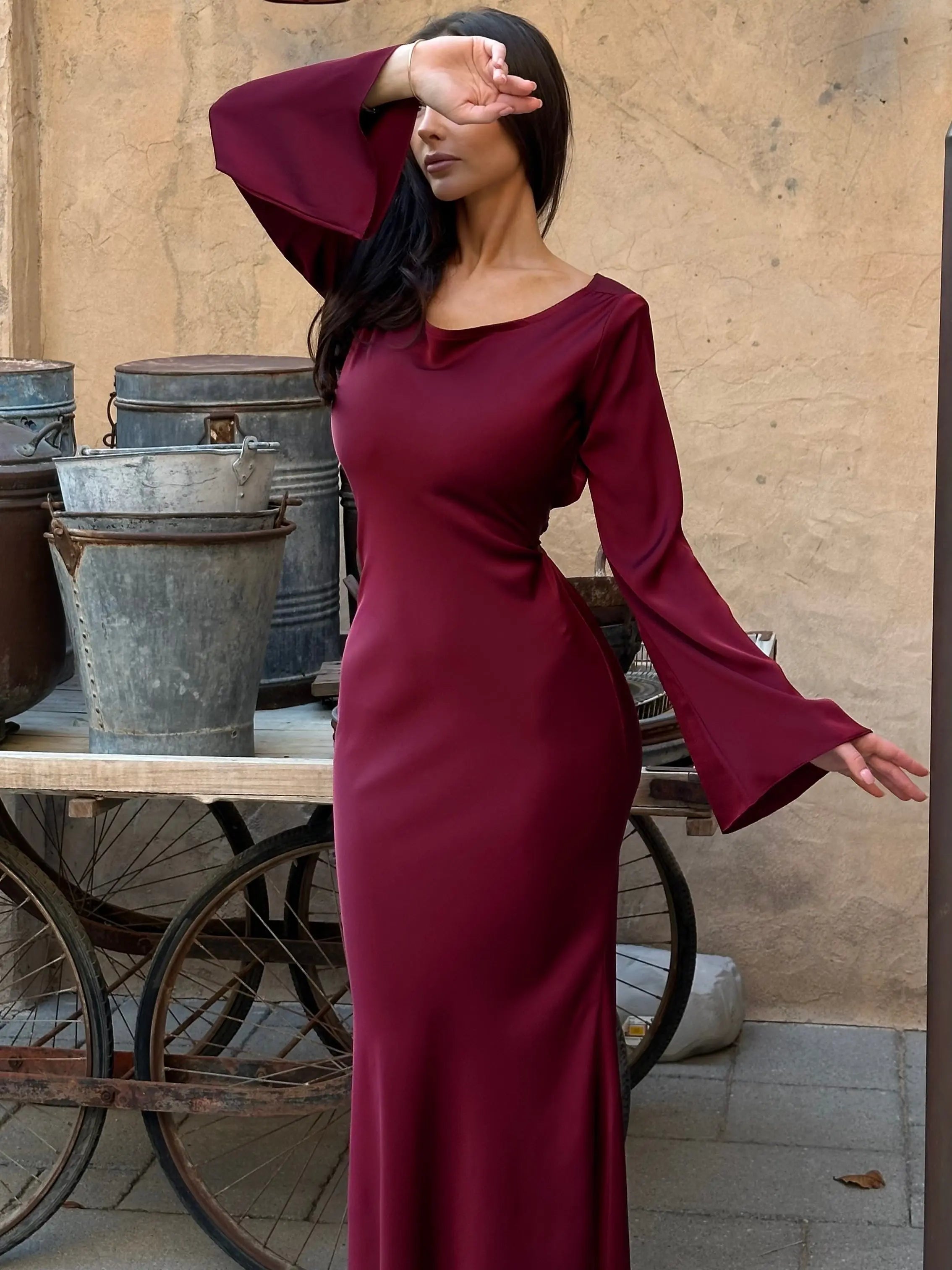Women's Mermaid Style Wedding Guest Dress | Maxi