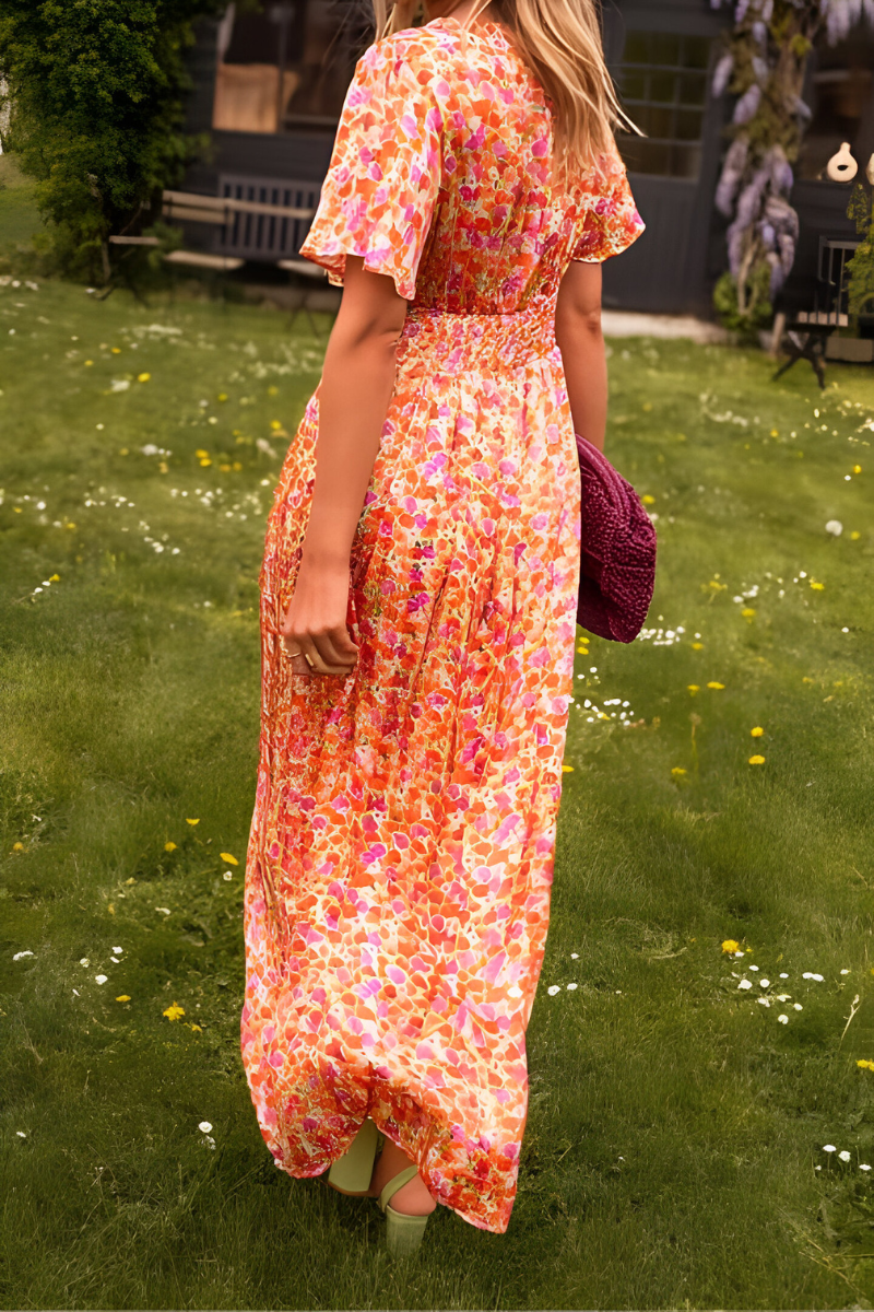 Women's Floral Pattern Summer Dress | Maxi