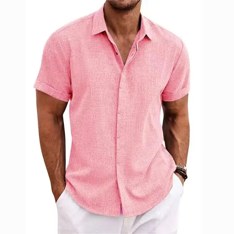 Men's Short Sleeve Beach Polo Shirt | Button