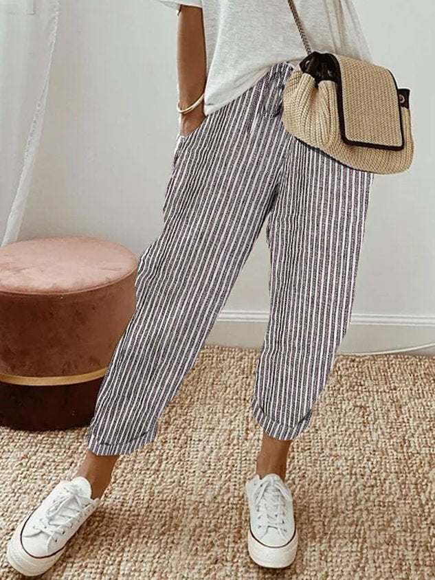 Women's Summer Linen Pants | with Drawstring