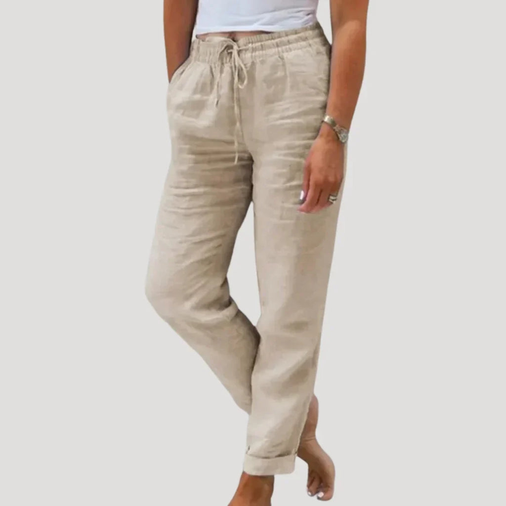Women's Summer Pants with Pockets | Straight Leg