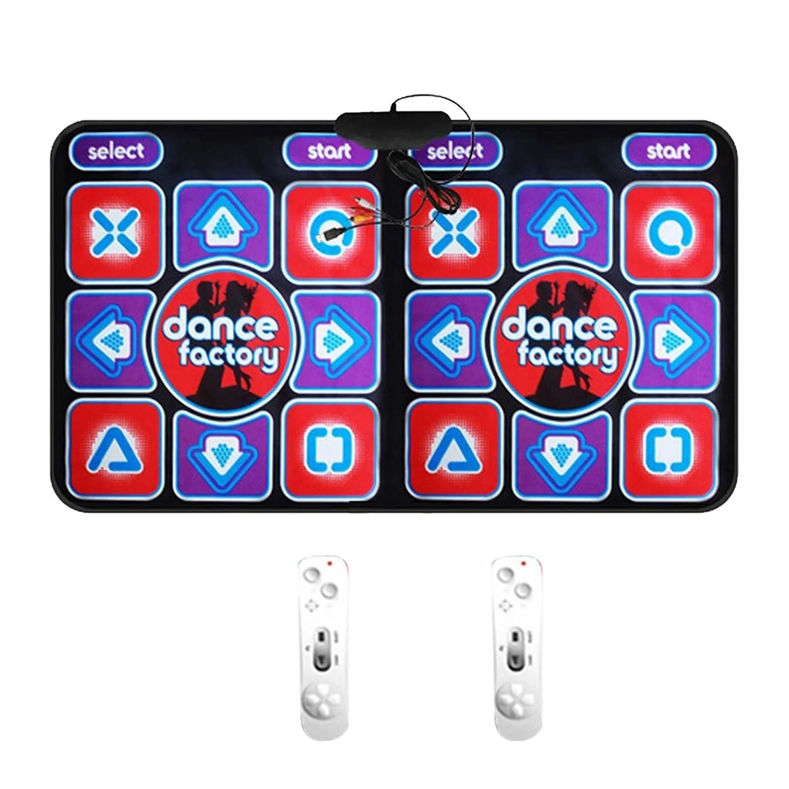 Dual Dance Mat with Remote Control - Non-Slip Music Game Mat for Family Use, Compatible with PC and TV