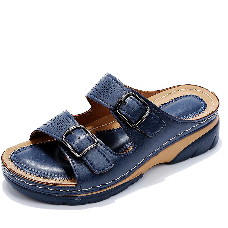 Women's Casual Wedge Sandals | With Adjustable Buckles