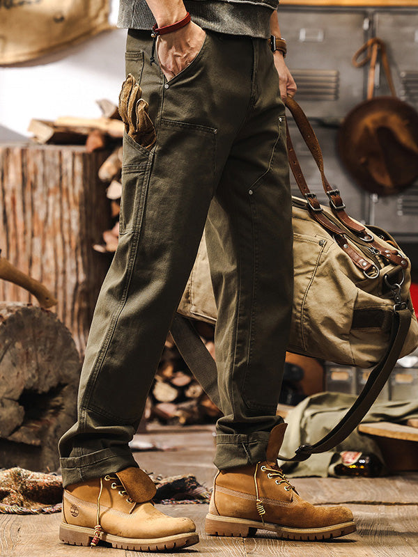 Men's Straight Cargo Trousers | Retro