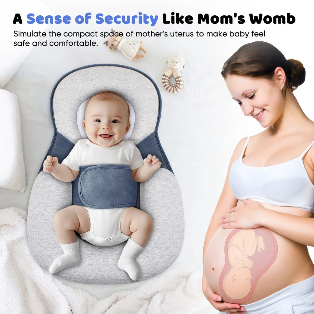 Elevated Anti-Reflux Baby Lounger for Newborns and Infants
