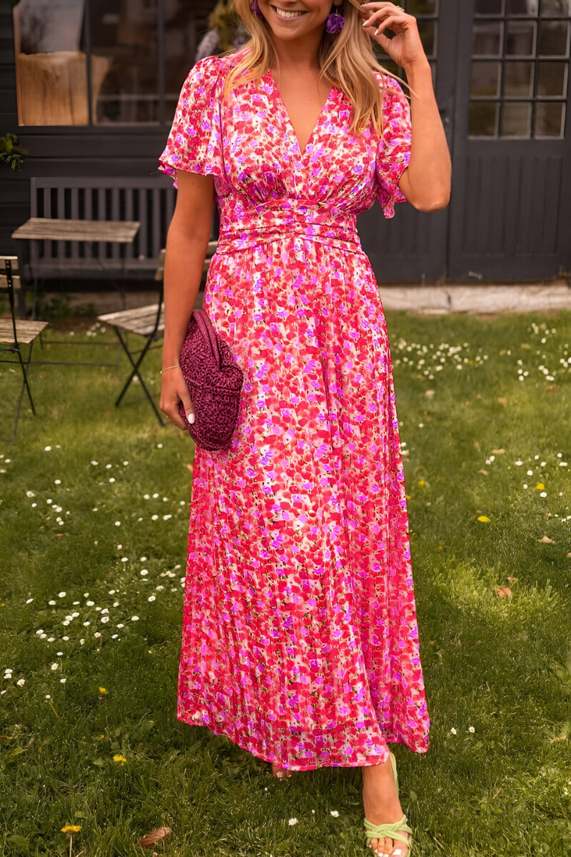 Women's Floral Pattern Summer Dress | Maxi
