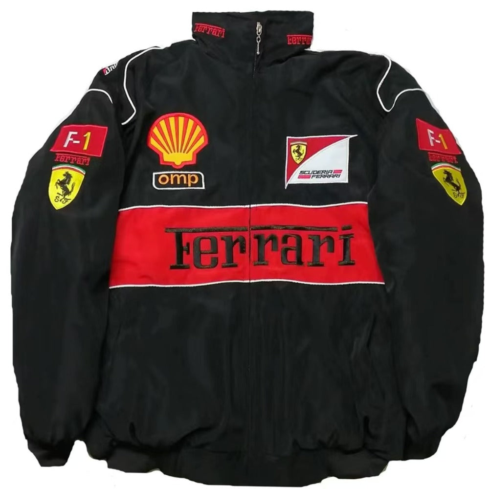 Racing Jacket with Embroidered Logos for Women - Agnese