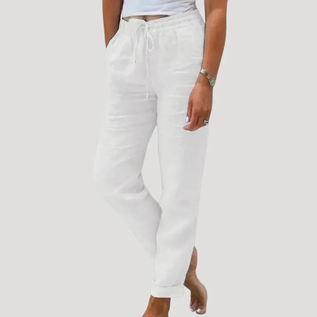 Women's Summer Pants with Pockets | Straight Leg