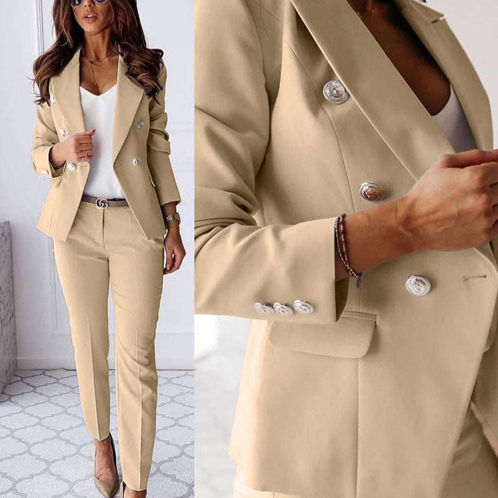 Women's Double-Breasted Suit | Slim