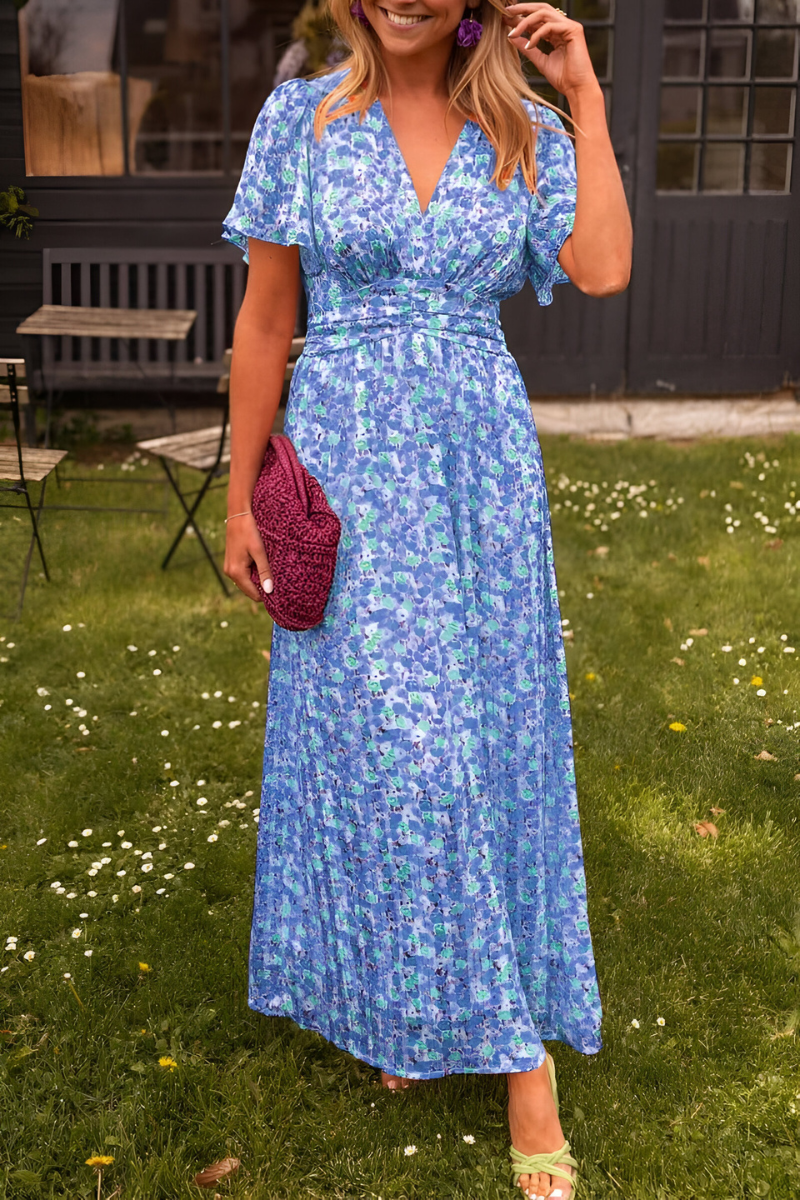 Women's Floral Pattern Summer Dress | Maxi