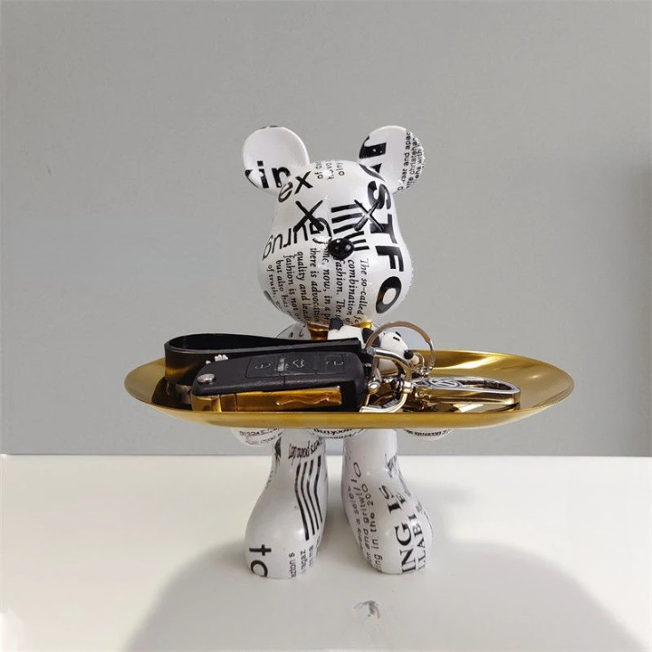 Bear-Shaped Figurine with Hidden Drawer – Charming Storage for Keys and Small Items
