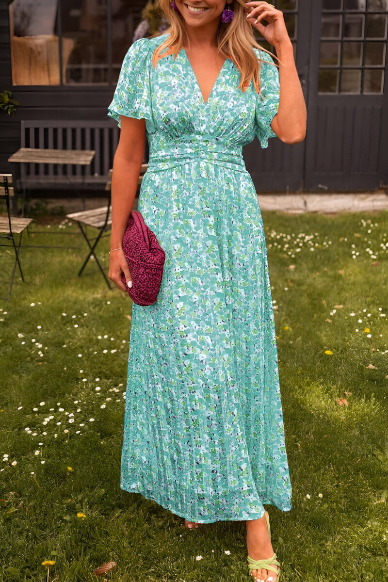 Women's Floral Pattern Summer Dress | Maxi