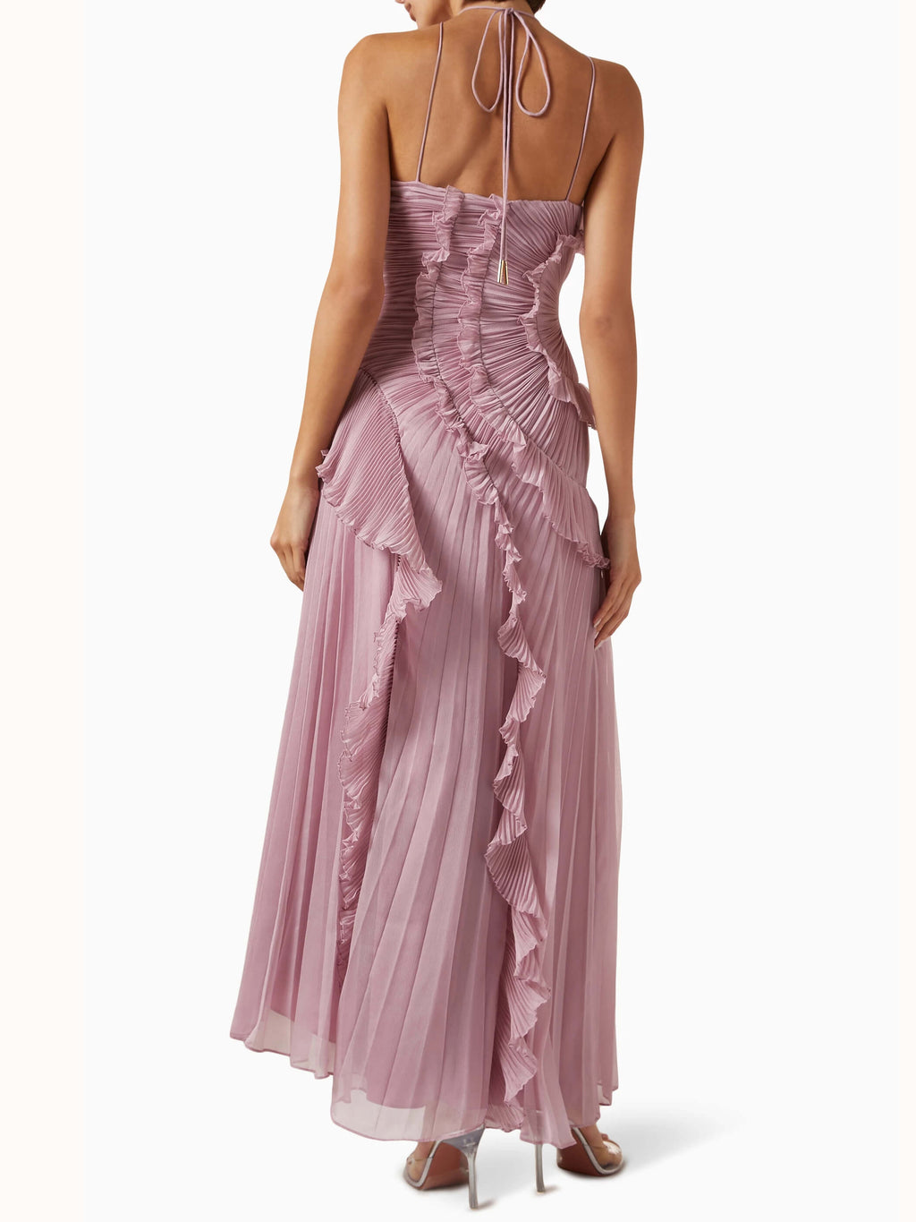 Women's Asymmetric Pleated Dress | Long