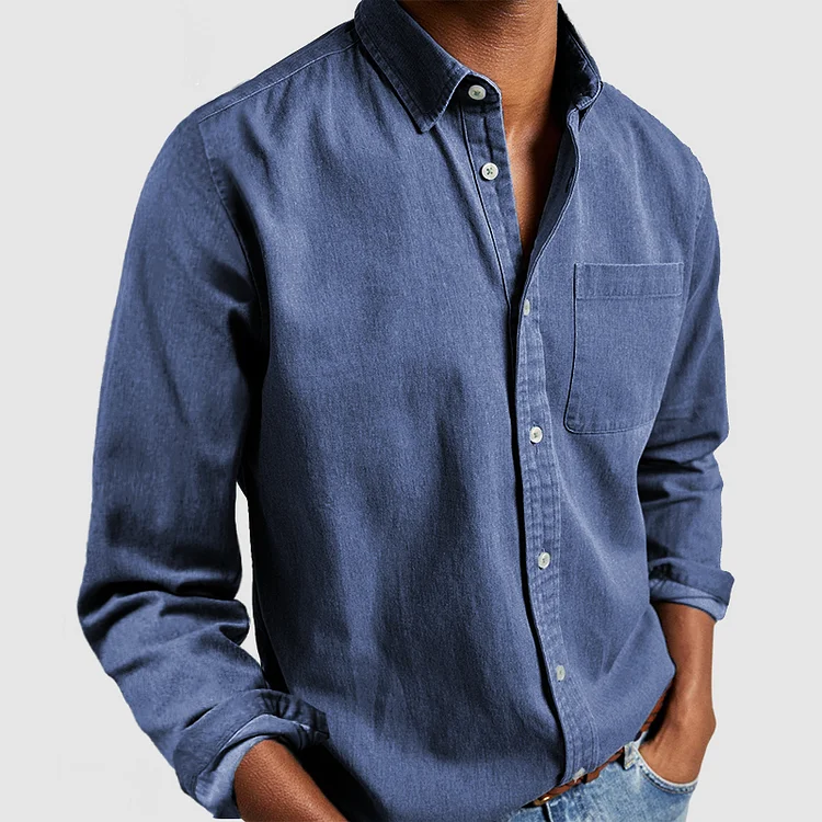 Men's Casual Button-Down Shirt | with Chest Pocket