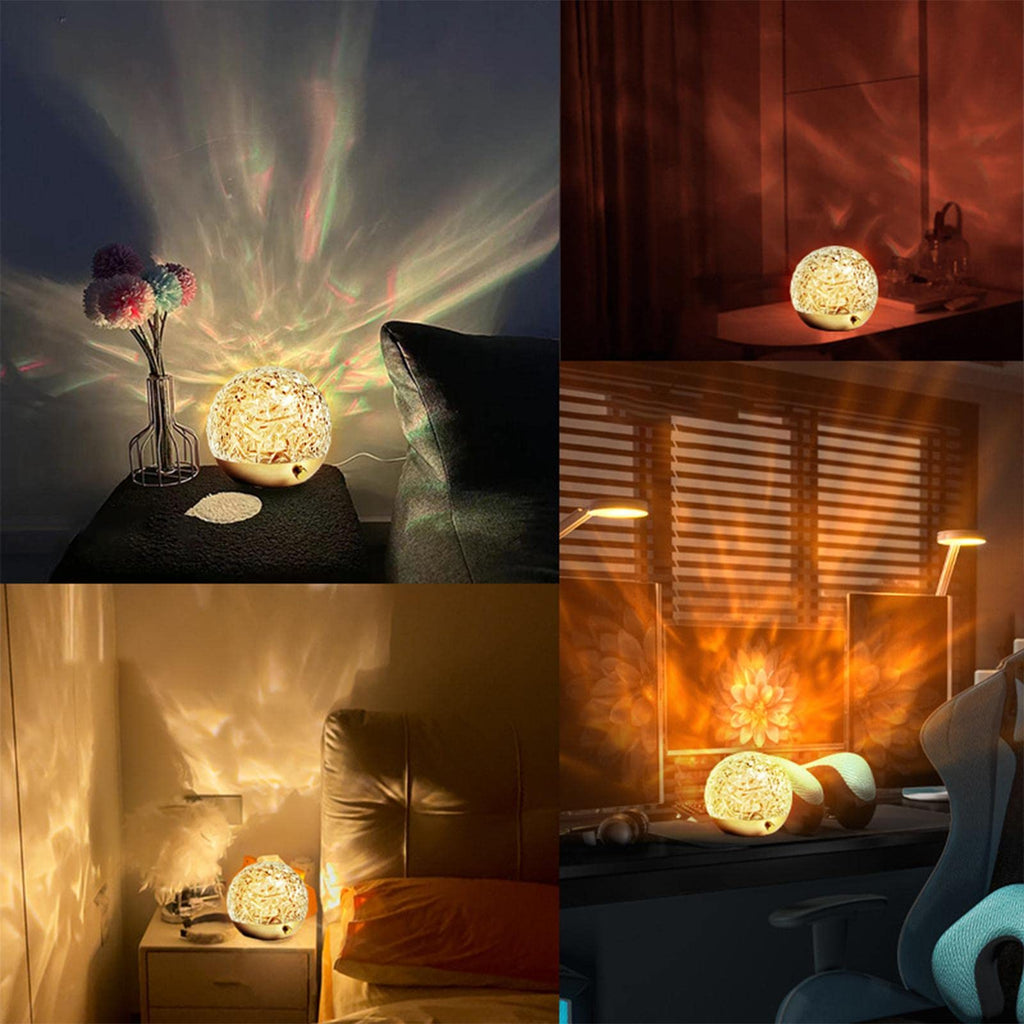 Wave Light Projection Lamp – Soothing Mood Lighting for Table or Bedroom