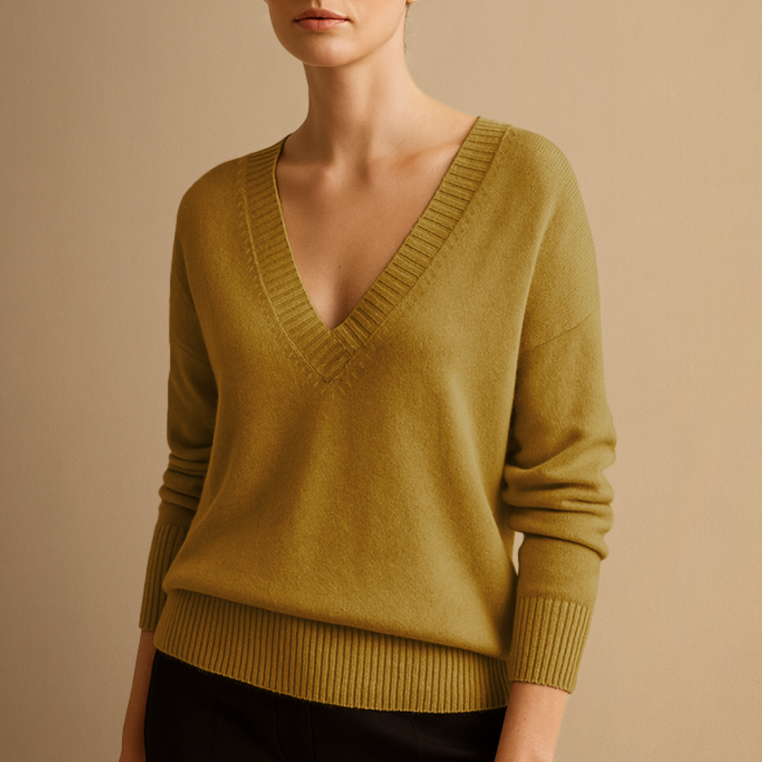 Women's V-Neck Jumper | Loose