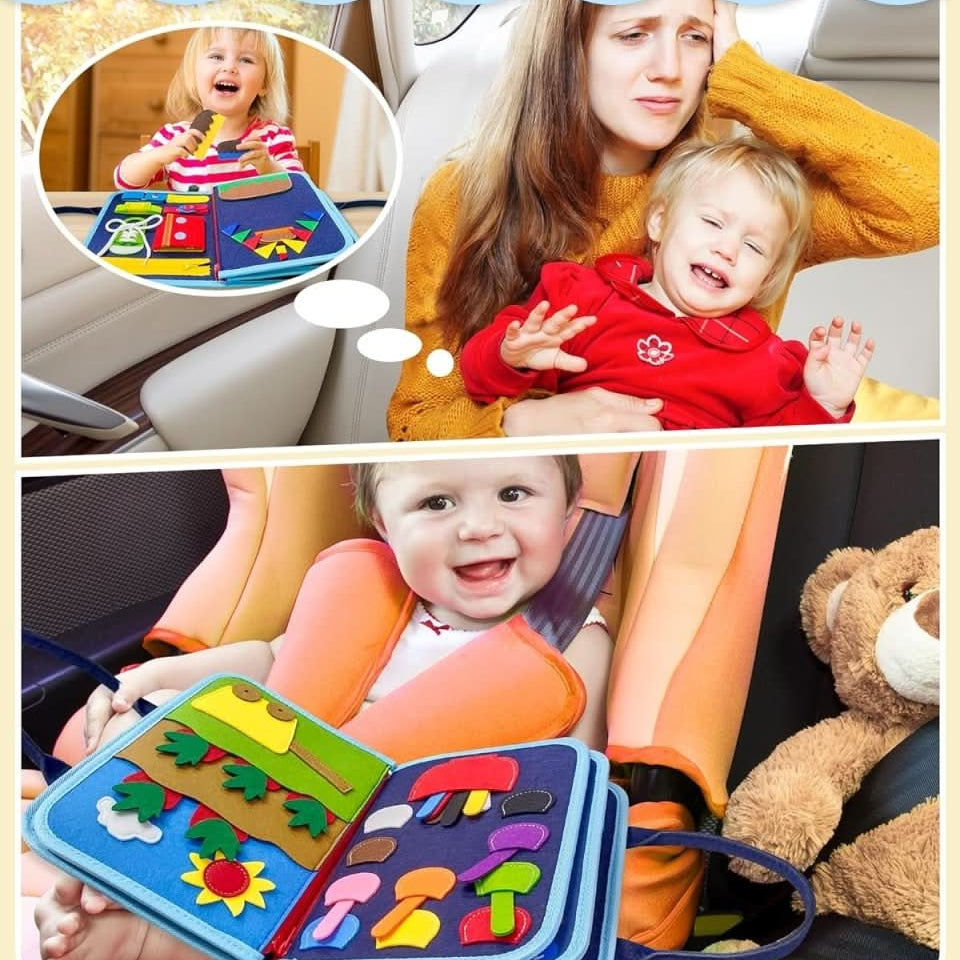 Montessori Activity Board for Motor Skills and Playful Learning