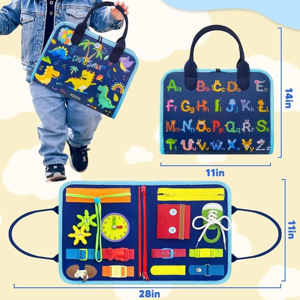 Montessori Activity Board for Motor Skills and Playful Learning