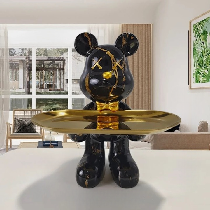 Bear-Shaped Figurine with Hidden Drawer – Charming Storage for Keys and Small Items