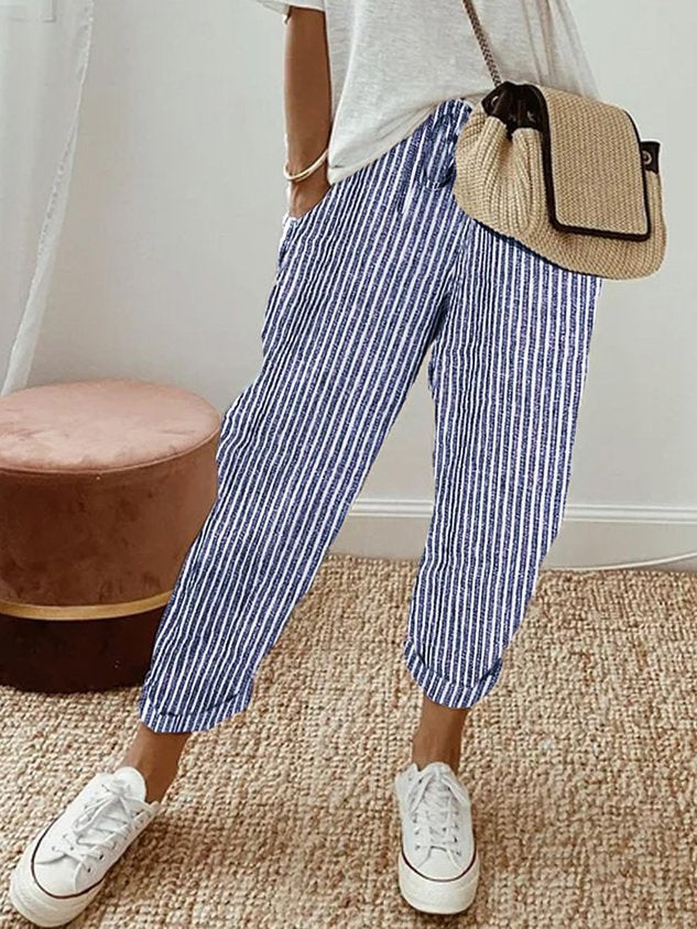 Women's Summer Linen Pants | with Drawstring