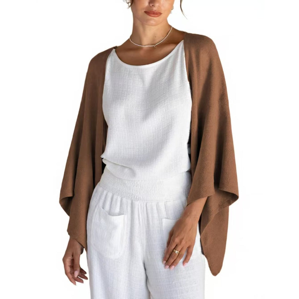 Knit Open Front Cardigan for Women - Fatima